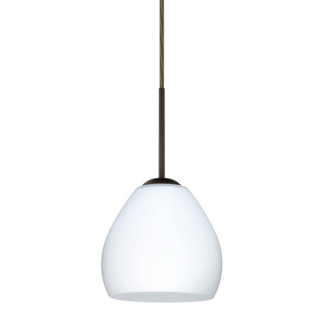 Besa Lighting Besa Bolla Pendant Bronze Opal Matte 1x40W G9 1BC-412207-HAL-BR